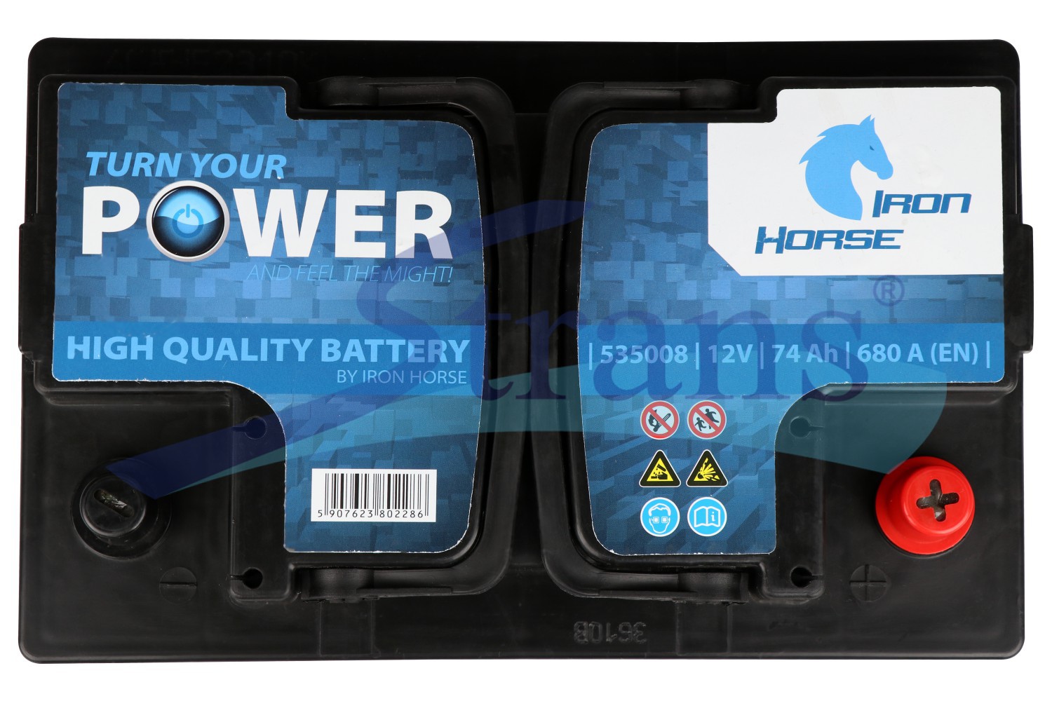 Акумулятор Iron horse 12V 74Ah 680A R+ En 276*175*190Mm